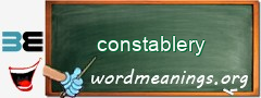 WordMeaning blackboard for constablery
